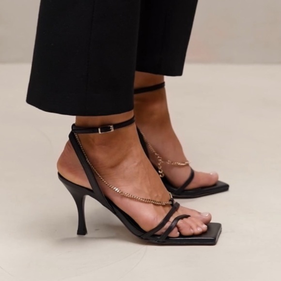 ALOHAS Straps Chain Leather Sandals Size 38 - Picture 2 of 10